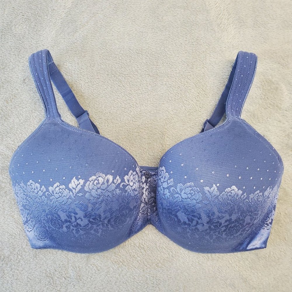 Soma Stunning Support Balconette 36G Blue Lace Full Coverage Bra